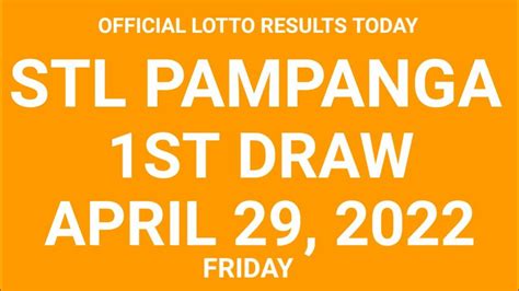 stl pampanga 1st draw today live|STL Pampanga Results Today .